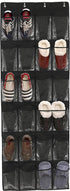 Simple Houseware 24 Pockets Over The Door Hanging Shoe Organizer, Black (64'' x 19'')