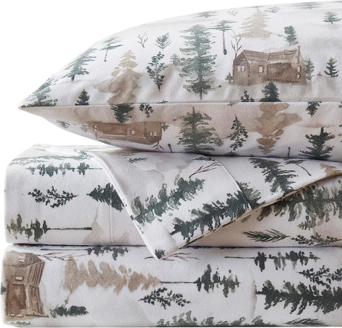Flannel Sheets Warm and Cozy Deep Pocket Breathable All Season Bedding Set