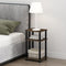 Furinno Just 3-Tier Turn-N-Tube Open Storage Nightstand, 1-Pack, Plastic Poles, Columbia Walnut/Black