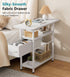 3 AOODA Narrow Nightstand with Drawers, Tier Skinny Bedside Table for Bedroom, Slim Living Room End Tables with Storage
