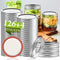 Aliggbent Canning Lids 130PCS, Wide Mouth Mason Jar Lids, Anti-Rust and Leak Proof Airtight Split-Type Lids.