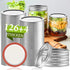 Aliggbent Canning Lids 130PCS, Wide Mouth Mason Jar Lids, Anti-Rust and Leak Proof Airtight Split-Type Lids.