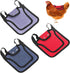 3 Pack Sides(3 Noamus Chicken Saddle for Hens, Premium Outdoor Saddle with Adjustable Strap, Sweater Clothes Poultry