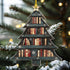 NGHYANNA 4 Inch NGHYANA Wooden Christmas Tree Ornament with Bookshelf Design Hanging Decoration