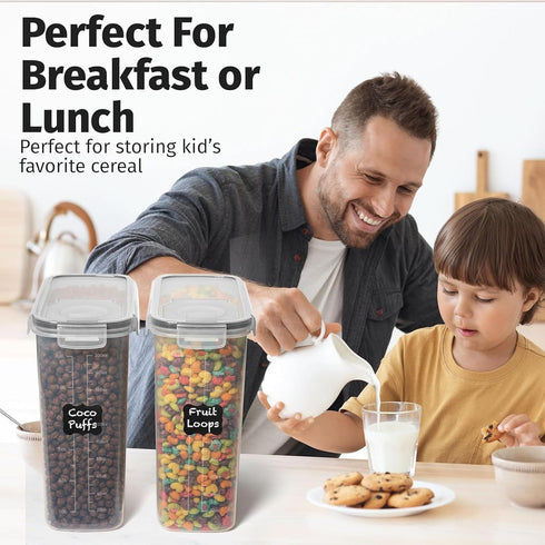Shazo 2 Pack EXTRA Large Airtight Food Storage Containers, 6.3L BPA-Free Plastic for Bulk Food Storage