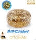 Air Candy Inflatable Ottoman BloChair Filled with Gold Glitter Perfect Inflatable Furniture for Kids and Adults. Can be