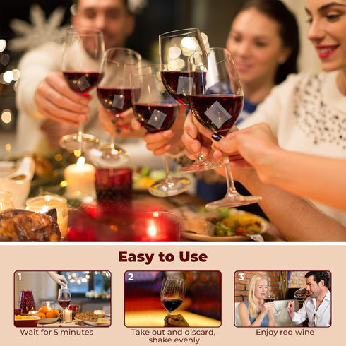 Wine Filters (24 Pack), Remove Sulfite Tannin and Histamines, Natural Ingredients for Wine Allergy Prevention