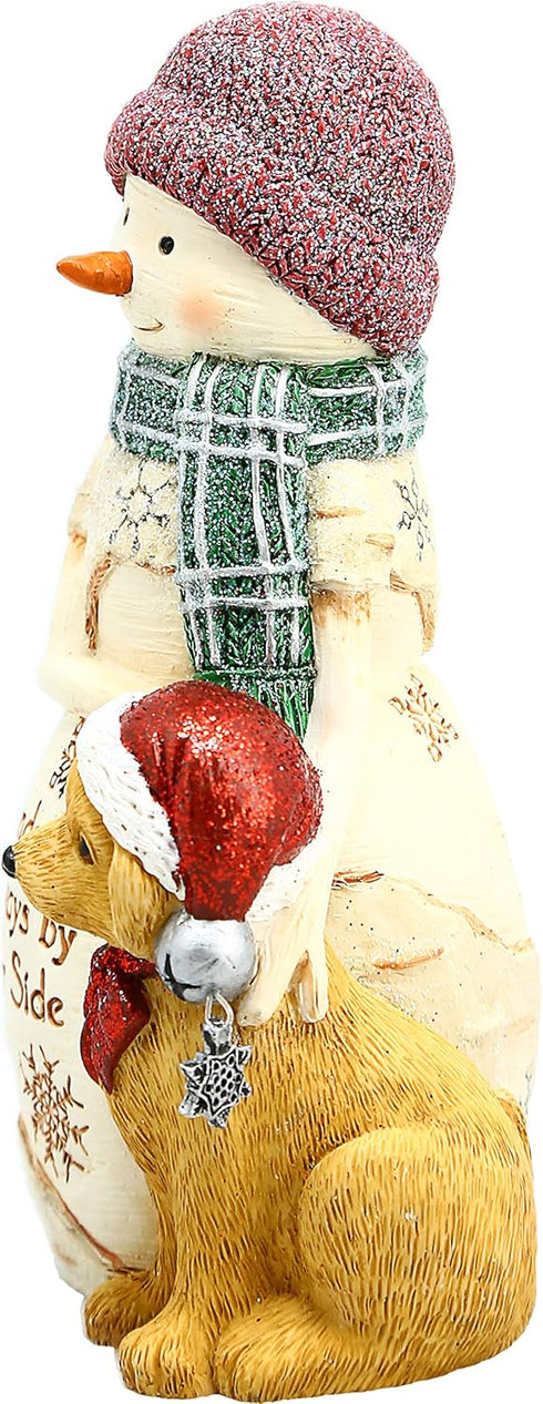Pavilion Gift Company 5 Inch Collectible BirchHearts Snowman Figurine, "Friends are Always by Your Side"