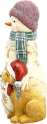 Pavilion Gift Company 5 Inch Collectible BirchHearts Snowman Figurine, "Friends are Always by Your Side"