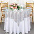 ShinyBeauty Silver Sequin Tablecloth 36x36-Inch Square Glitter Table Cover for Parties