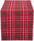 DII Holiday Dining Table Linen Collection - Christmas Table Runner, 14x108, Tartan Holly Plaid, Red & Green
