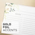 50 Floral Recipe Cards with Gold Foil from Dashleigh - 4x6 inches, Double-Sided