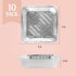 PLASTICPRO Disposable 9'' x 9'' x 2'' Square Aluminum Tin Foil Baking Pans, Pack of 10 for Cakes, Breads, Brownies
