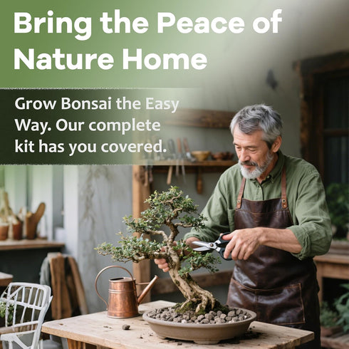 LUOJIBIE Bonsai Tree Kit for Beginners - Unique DIY Japanese Bonsai Trees,Crafts for Adults, Ideal Gardening Birthday