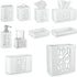 Creative Scents Janette White Hand Soap Dispenser - Mirrored Bathroom Lotion Dispenser for Countertop with Durable