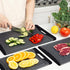 Extra Large Plastic Cutting Boards Set of 3 for Kitchen, Dark Grey