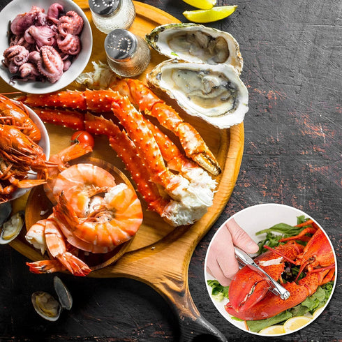 ShengTu 12 Pack Nut Crackers for Crab Legs - Crab Leg Crackers, Zinc Alloy Nut Crackers and Picks, Premium Seafood Tool