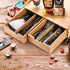SOUJOY Bamboo Drawer Organizer for Coffee Pods, K Cup Organizer with Drawer and Side Storage Box for Kitchen