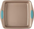Rachael Ray Cucina Nonstick Baking Pan - Square 9 Inch Cake Pan, Brown