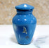Esplanade Metal Mini Cremation Urn Keepsake Memorial Jar, Small Urn for Funeral Ashes, Blue