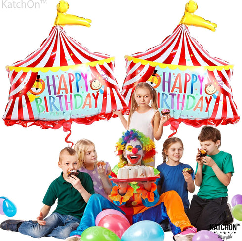 Katchon Circus Tent Carnival Balloons - Giant 30 Inch, Pack of 2, Carnival Theme Party Decorations