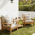 Aniston 2-Tier Outdoor Side Table, Adirondack Side Table, Bamboo Side Tables for Outside or Indoor, Small Weather