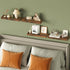 Set 4, Fixwal Wood Floating Shelves, Wall Shelves of Shelves for Wall Decor, with Invisible Brackets for Bathroom