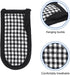 uxcell 2Pcs Pot Handle Covers, Heat Resistant Sleeve for Iron Skillet, Kitchen Baking Cooking Supplies, Black White