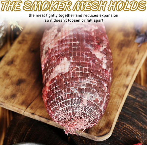 5m Meat Netting Roll, Size 18 Elastic Turkey Ham Press Mold for Cooking, Poultry Ham Netting