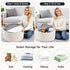 Tiita Floral Pouf Ottoman, Foot Stools Ottoman with Foam Chunk Filling, Puff Foot Rest for Couch, Living Room, Kids
