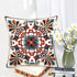 Decorative Couch Pillow Covers Set of 2, 18x18 inches, Embroidered Pattern Square Throw Pillows for Sofa Bed Chair