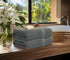 8 Set, 2 2 4 600 100% Avalon Towels Luxury Piece Grey Towels Bath Towels, Hand Towels and Washcloths, GSM Ring Spun
