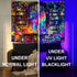 Spenlife 60L 44W Blacklight Fantastic Library Tapestry, UV Reactive Vibrant Bookshelf Wall Tapestries for Room Decor