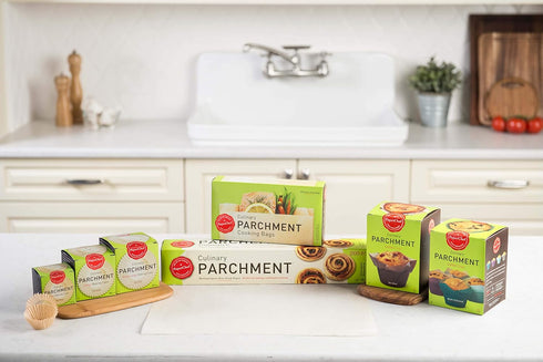 Parchment Lotus Baking Cups - Easy Release, Non-Stick Paper, 12 Count