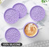 Set 6 Pack HFHOME Silicone Coasters for Drinks - With Holder, Table Cup Mat for Coffee Table, Desk, Bar - Tabletop