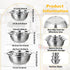 3 Set (2QT, 3QT, 5QT) Pcs Stainless Steel Colander Strainer Metal Colander for Kitchen Pasta Strainer for Rice Food