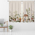 2 42Wx45H Inch Vintage Mushroom Window Curtains Leaves Botanical Rod Pocket Rustic Boho Mushroom Beige Curtain Drapes