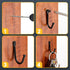 20 Pcs Black Single Prong Wrought Iron Hooks with Screws, Decorative Colonial Wall Hooks for Keys, Hats, Clothes, Towels