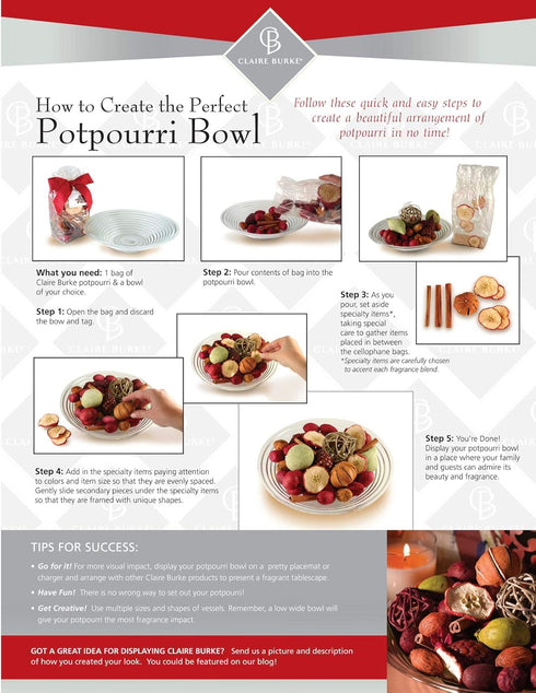 Claire Burke Apple Jack and Peel Potpourri Bag, 64 oz - Decorative Fall Fragrance for Home