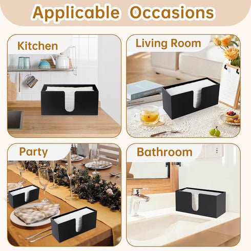 Countertop Countertop(3mm) Acrylic Paper Towel Holder, Black Acrylic Napkin Holder, Paper Towel Dispenser for C-fold