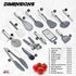 LUX Decor 23 PCS Kitchen Utensils Set - Non-Stick and Heat Resistant Nylon Cooking Spatula Set with Stainless Steel Handles - Kitchen Essentials Tools and Gadgets - Grey by LDC LUX DECOR COLLECTION