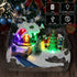 TOYESUNA 8 Christmas Collectible Buildings Decoration Musical Christmas Village Figurines Snow Globe with Spinning