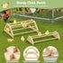 2 Pack 2 Pawaboo Chick Perch, Wooden Chicken Roosting Bars, Large & Small Sizes Chick Perches Toy for Coop and Brooder