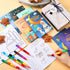 Zhanmai 48 30 Pcs Eid Mubarak Goodie Bags Favor Days of Ramadan Watercolor Coloring Book Bulk with Stacking Crayons