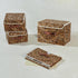 Storage Bin with Lid - Leopard Print Cute Velvet Fabric Basket Box with Faux Leather Handles, Foldable Organizer (Small