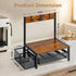 4 Countertop DGWJSU Tea Bag Organizer, Wood Tea Organizer and Storage Cheast, Tea Bag Holder with Storage Drawer, Hooks
