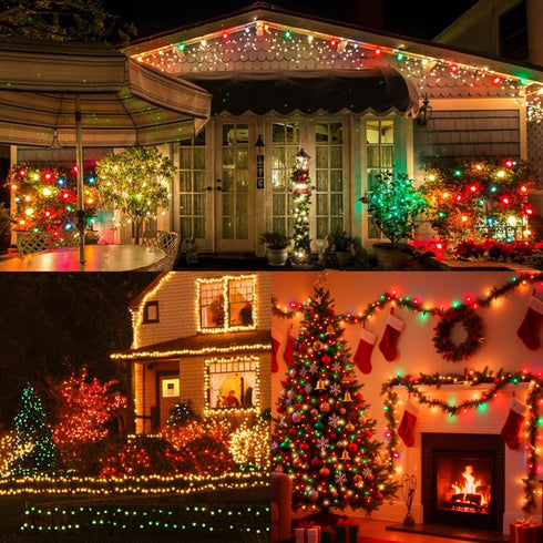 66ft 200 16 LAMPHOME Christmas Decorative Mini Lights, LED Green Wire Fairy Starry String Lights Plug in, Lighting