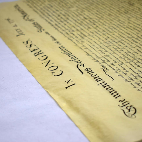 The Declaration of Independence Reprint, True to Original Size, 23 x 29, Printed on Antiqued Parchment