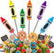 Pickmesh 6 Pcs 12" Kindergarten Graduation Decorations Crayon Metal Yard Signs Outdoor