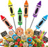 Pickmesh 6 Pcs 12" Kindergarten Graduation Decorations Crayon Metal Yard Signs Outdoor